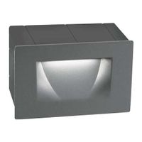 Lampa ścienna wpustowa Tartagal LE71444 schodowa prostokątna LED 3W 3000K zewnętrzna IP54 ciemnoszara