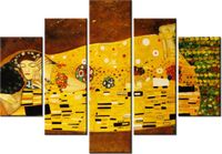 105CM 150CM OBRAZ 5 ELEM POCAŁUNEK DRUK