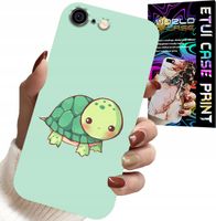 ETUI DO IPHONE 6 / 6S - SŁODKIE ŻÓŁWKI WZORY DLA DZIECI + SZKŁO