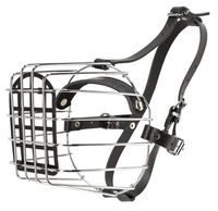 Kaganiec ze skóry i metalu chromowanego dla psa Dingo nr.7A Rottweiler duży