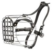 Kaganiec ze skóry i metalu chromowanego dla psa Dingo nr.7A Rottweiler duży