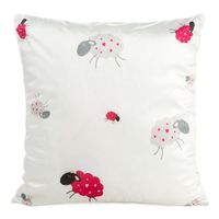 Poszewka z dziecięcym nadrukiem 45X45 biała różowa