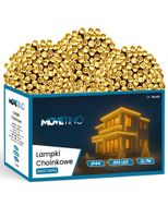 Lampki choinkowe LED 200 – długość 12,7 m, biały ciepły, 8 trybów świecenia