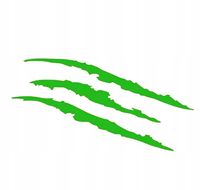 Nalepa auto pazury bestia MONSTER GREEN BIG Scars