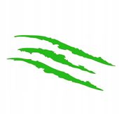 Nalepa auto pazury bestia MONSTER GREEN BIG Scars