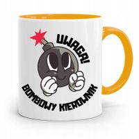 Kubek Żółty Dla Kierownika Bombowy Kierownik Z Nadrukiem Ze Zdjęciem