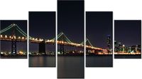75CM 120 OBRAZ 5 ELEM NOCNE ZDJĘCIE MOSTU TANEL TEEMUSK ŚCIENNY DRUK