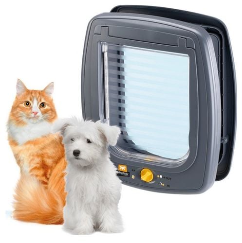 Szare drzwiczki dla średnich i dużych psów oraz dużych kotów - Swing 9 na Arena.pl