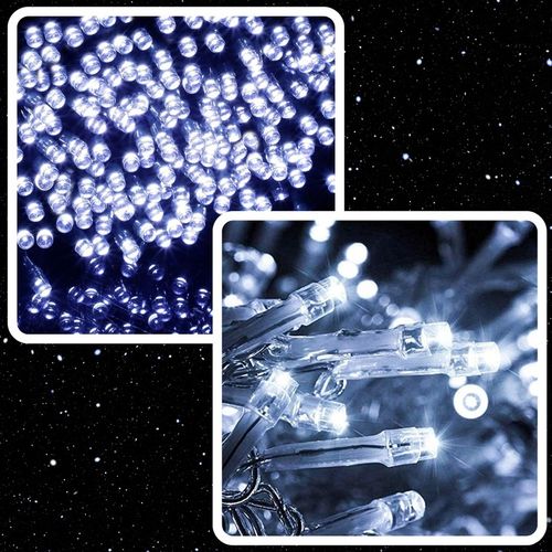 LAMPKI CHOINKOWE 1000LED 68m ZEWNĘTRZNE WEWNĘTRZNE BIAŁE ZIMNE ŚWIĄTECZNE na Arena.pl