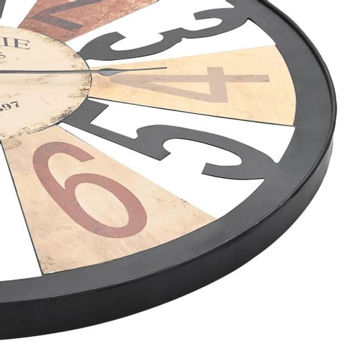 Zegar ścienny, metal, 60 cm, wielokolorowy na Arena.pl