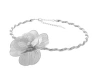 Choker przeplatanka z kwiatem (C23/ZIM/52AG)