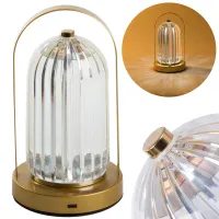 Lampka nocna stołowa kryształ LED lampion dotykowa