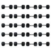 OUTLET Zestaw hantli hex UNDERFIT 2 x 1-10 kg (110kg)