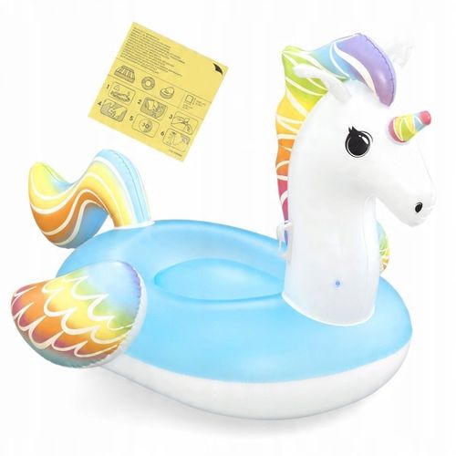 Materac Dmuchany Jednorożec GIGANT na Basen Plażę Uchwyty 224x159cm Bestway na Arena.pl