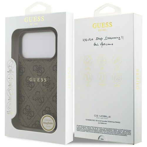 etui guess 4g ring classic logo magsafe  do iphone 17 pro brązowy na Arena.pl