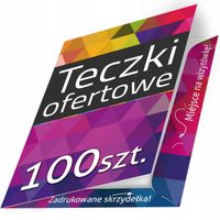 TECZKI z nadrukiem OFERTOWE, firmowe, reklamowe 100 szt. sztywne