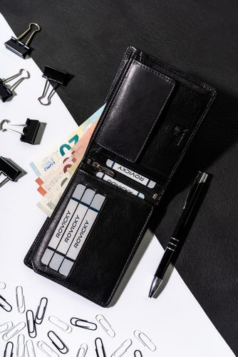 elegancki portfel męski ze skóry naturalnej - rovicky na Arena.pl