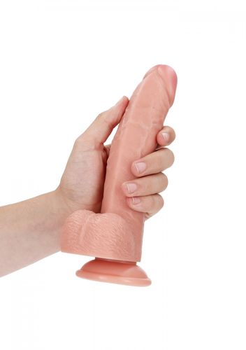 curved realistic dildo  balls  suction cup   8/ 20,5 cm na Arena.pl
