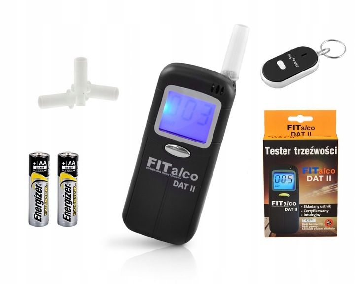 Alkomat FitAlco Dat II LCD LED + Ustniki + Gratis zdjęcie 1