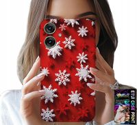ETUI DO MOTOROLA MOTO G55 - PŁATKI ŚNIEGU, ŚNIEG, GWIAZDKI, ŚWIĘTA