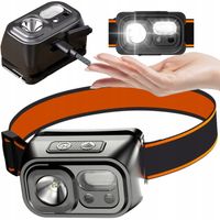 Mocna latarka czołowa LED Wodoodporna 220 lm Na czoło głowę USB Lampka