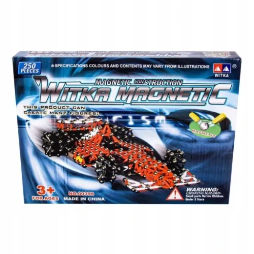 KLOCKI MAGNETYCZNE KULKI SŁUPKI ZESTAW XXL 250el. na Arena.pl