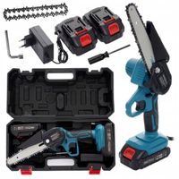 PIŁA ŁAŃCUCHOWA AKUMULATOROWA DO GAŁĘZI DREWNA 2xAKU MINI PILARKA 2xŁAŃCUCH