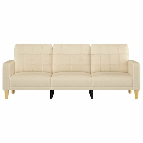 3-osobowa sofa, kremowa, 180 cm, tapicerowana tkaniną na Arena.pl