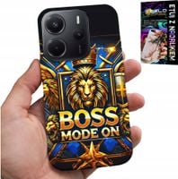ETUI DO XIAOMI NOTE 14 4G - BOSS LEW Z KORONĄ NA TARCZY CASE + FOLIA