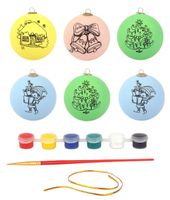 Zestaw Bombek Choinkowych Z Farbkami