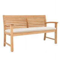 Poduszka na ławkę kremowa 105 x 50 x 7