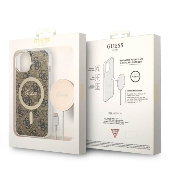 Etui Guess do iPhone 15 Plus, iPhone 14 Plus, Brązowy, MagSafe zdjęcie 10