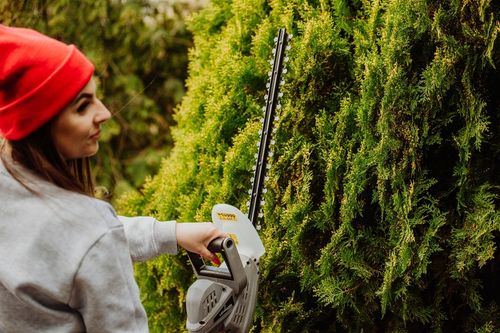 NOŻYCE ELEKTRYCZNE DO ŻYWOPŁOTU KRZEWÓW GAŁĘZI SEKATOR LEHMANN 1500W OSTRE na Arena.pl