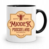 Kubek Czarny Dla Pszczelarza Miodek Pszczelarz Z Nadrukiem Ze Zdjęciem