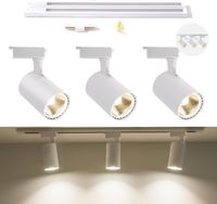 3-Punktowa Lampa Sufitowa Reflektor LED Obrotowy 30W Biała Neutralna