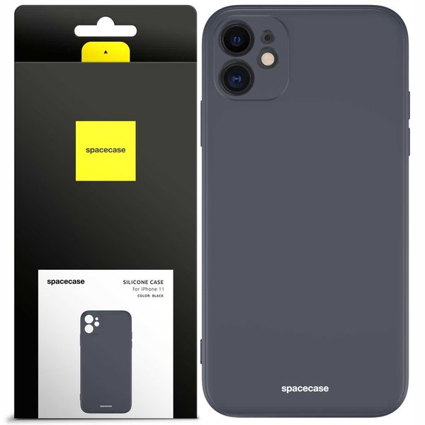Spacecase Silicone Case iPhone 11 black zdjęcie 1
