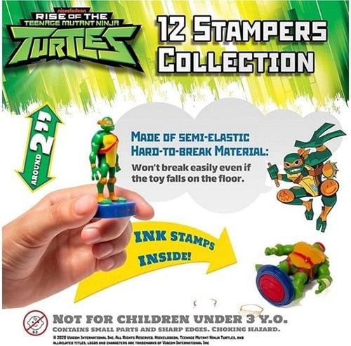 nickelodion tmn turtles stamps mix 1pack 6cm na Arena.pl