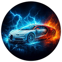 Opłatek na tort Bugatti Samochód Sportowy Auto Fura Bryka