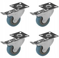 ZESTAW KÓŁEK 4 szt. KOŁA FI 50 mm NIE RYSUJĄ Hamulec BLOKUJE koło i