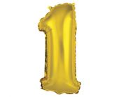 balon foliowy "cyfra 1" złota 35 cm fg-c35z1