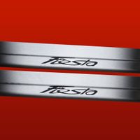 Listwa progowa FORD FIESTA MK7 Stal nierdzewna 304 mat z czarnymi literami