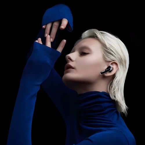 Słuchawki Bezprzewodowe Douszne PRO Lekkie ANC Mikrofon Czarne Wyświetlacz na Arena.pl