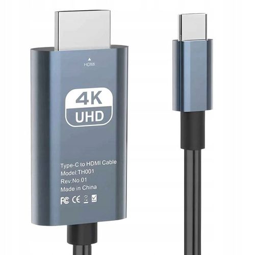 Kabel przewód adapter USB-C na HDMI MHL 4K/30Hz 2M do laptopa telefonu na Arena.pl