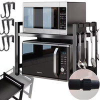 STOJAK NA MIKROFALÓWKĘ PÓŁKA ROZSUWANA REGULACJA TELESKOPOWA ORGANIZER LOFT