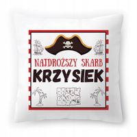 Poduszka Dla Krzyśka Na Urodziny Ze Zdjęciem Na Prezent Biała 40X40 Cm