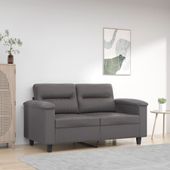 2-osobowa sofa, szary, 120 cm, sztuczna skóra