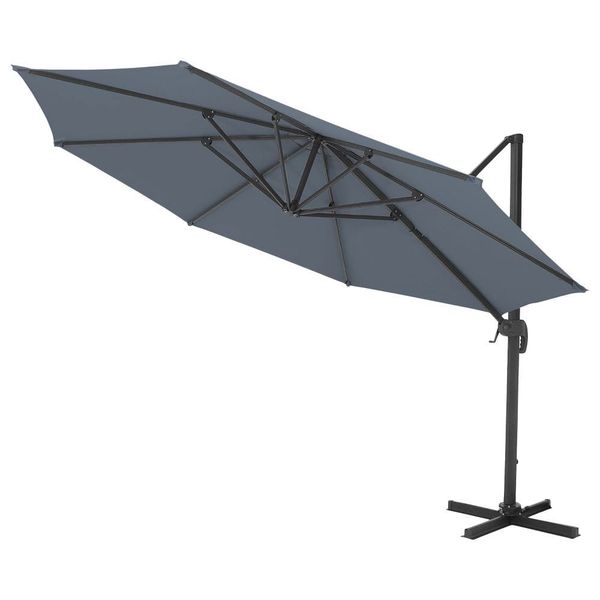 SOLIDNY PARASOL DO OGRODU - 3M GRAFIT zdjęcie 1