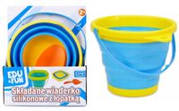 wiaderko do piasku silikonowe składane okrągłe + łopatka artyk
