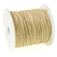 SZNUREK bawełniany woskowany 1mm beż ciemny 20-30m