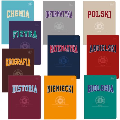 KOMPLET ZESZYTÓW TEMATYCZNYCH ZE ŚCIĄGĄ Hybrid INTERDRUK ZESTAW 10SZT na Arena.pl